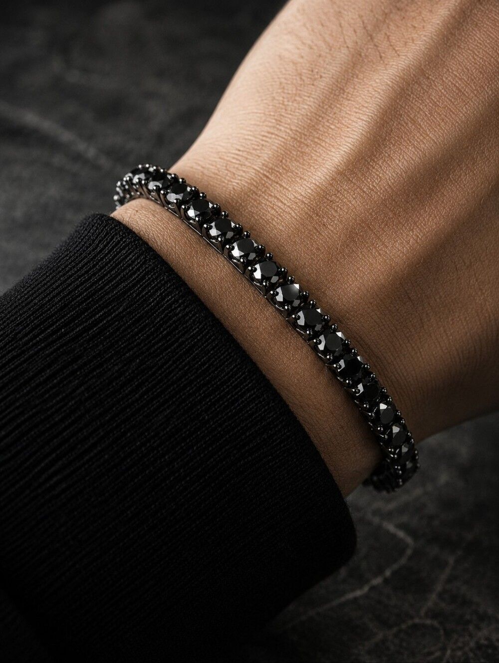 Black Iced Out Tennis Bracelet